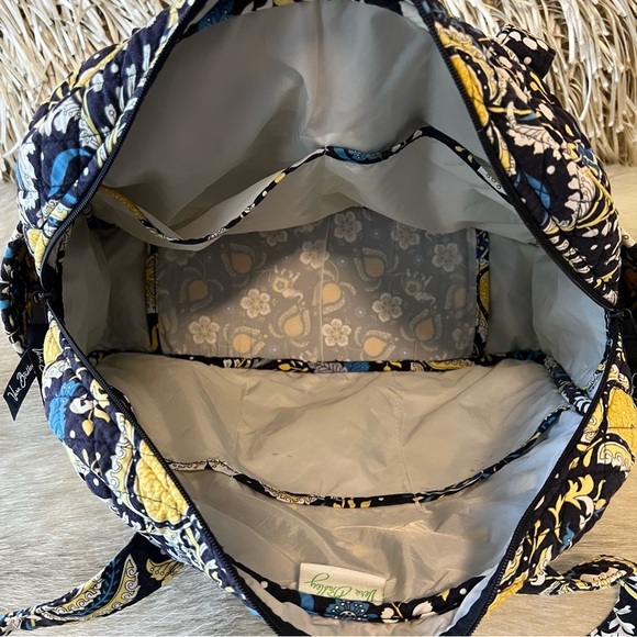 VERA BRADLEY Ellie Elephant 2012 Stroll Around Baby Diaper Bag Tote Blue Yellow - Picture 15 of 17